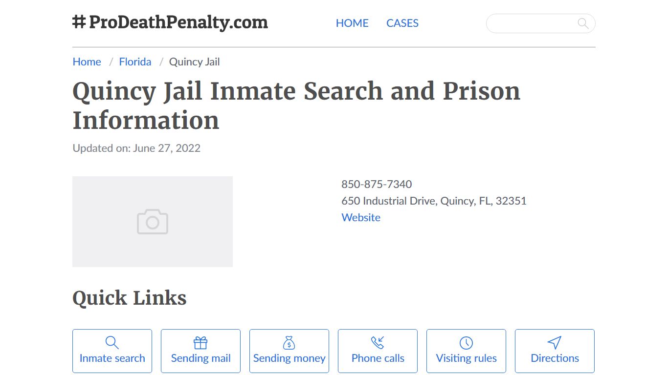 Quincy Jail Inmate Search, Visitation, Phone no. & Mailing ...
